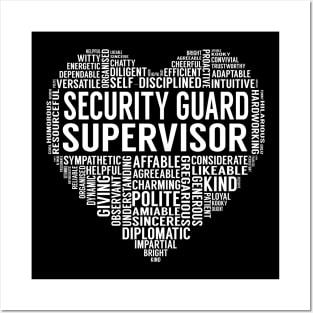 Security Guard Supervisor Heart Posters and Art